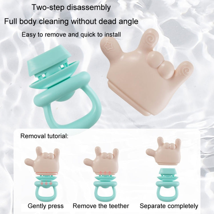 Baby Rattle Teether Soothing Teething Stick Anti-Eating Silicone Toy