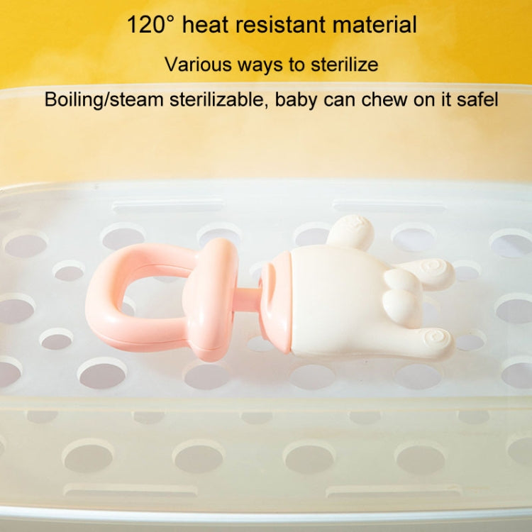 Baby Rattle Teether Soothing Teething Stick Anti-Eating Silicone Toy