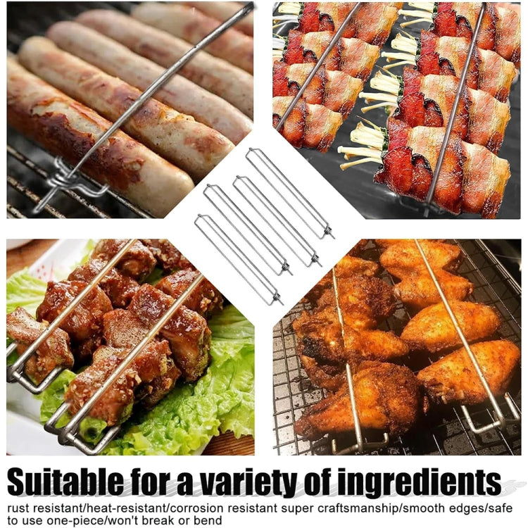 304 Stainless Steel Outdoor Barbecue Chicken Wing Fork Grill BBQ Grill Tools