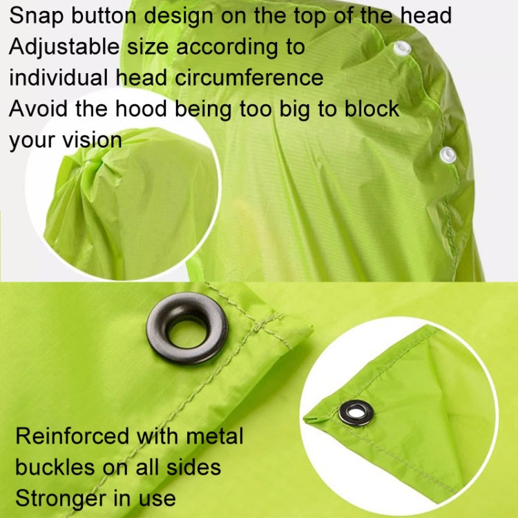 Naturehike 210T Plaid Outdoor Rain Poncho 3 In 1 Canopy Riding Travel Portable Backpacking Raincoat