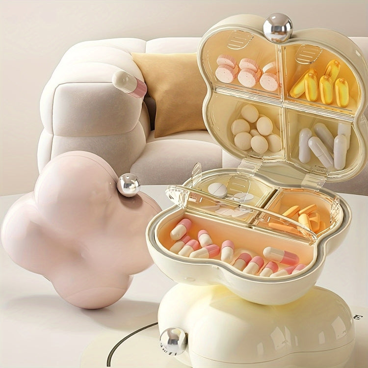 7 Compartment Mini Portable Pill Box Jewelry Sealed Storage Box