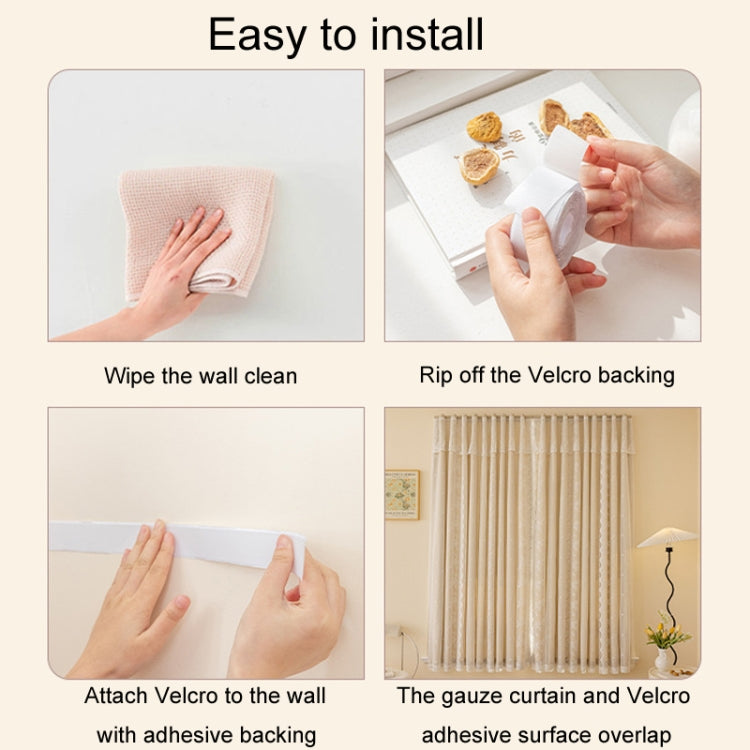 Sticky No-Punch Installation Bedroom Balcony High Blackout Self-Adhesive Curtains