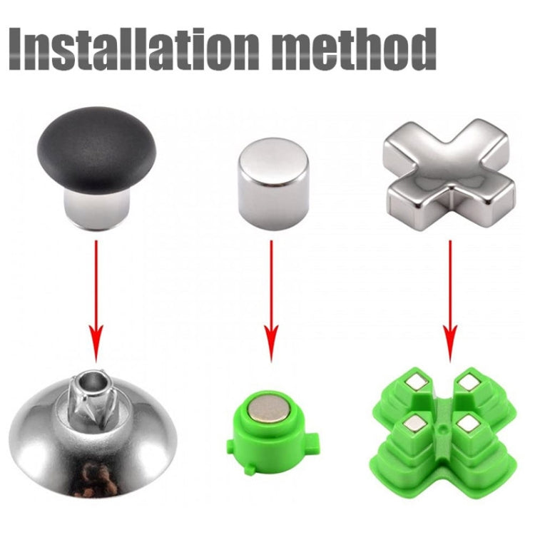 Gamepad Metal Buttons Mushroom Head Magnetic Base Cross Keys Accessory Set