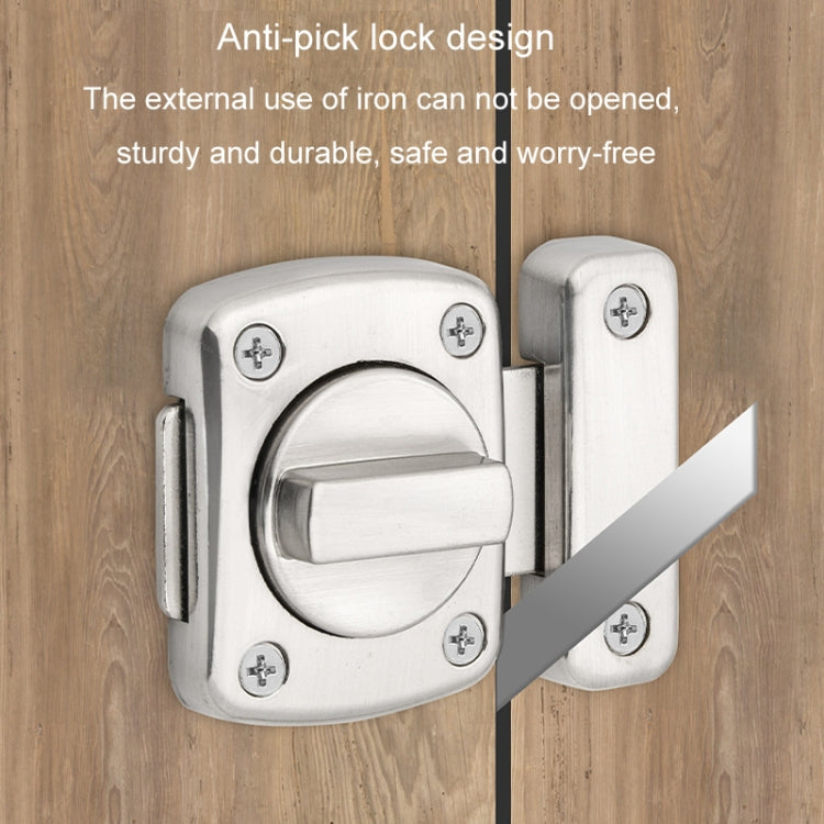 Stainless Steel Rotate Bolt Latch Anti-Theft Security Bathroom Door Lock Spring Latch