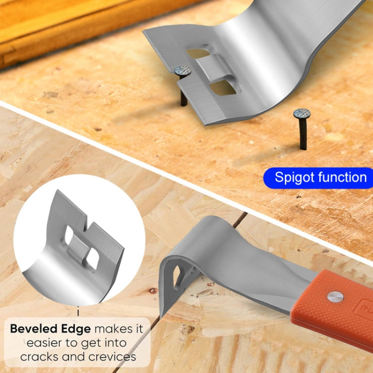 RUITOOL Stainless Steel Pry Bar Multi-Purpose Scraper Woodworking Decoration Non-Slip Nailer