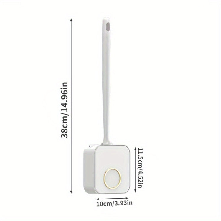 Wall-mounted Toilet Brush and Holder Set Odorless Design with Lid Bathroom Cleaning Kit
