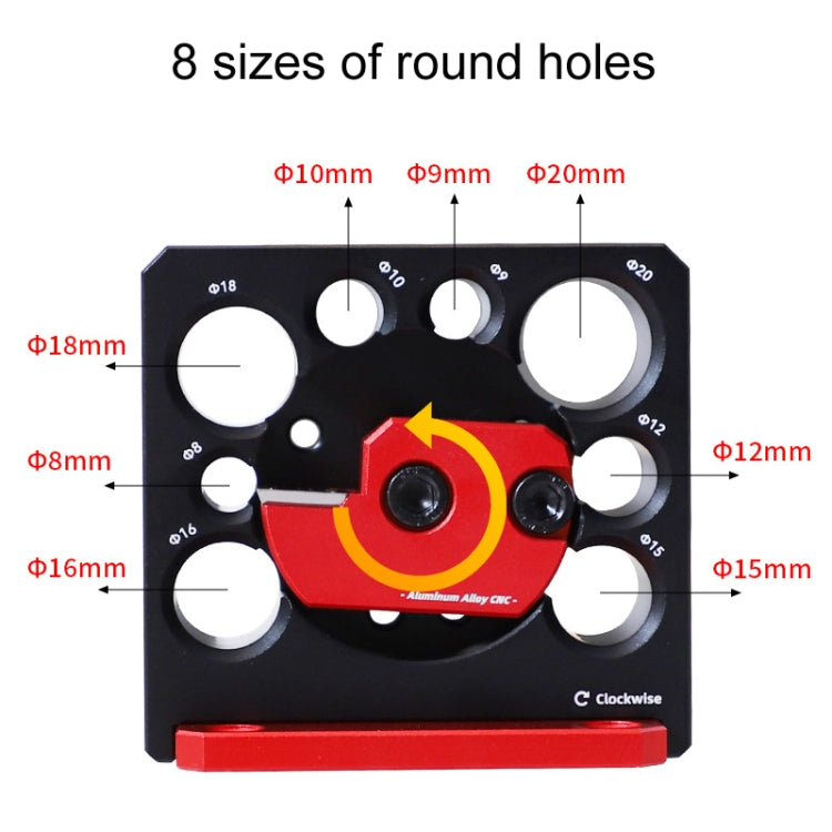 RUITOOL 8pcs / Set Adjustable 8-Hole Drill Rounders Woodworking DIY Tools