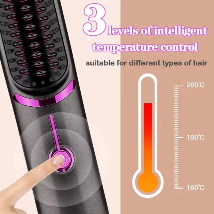 Wireless Hair Straightening Comb USB Charging Curling Iron