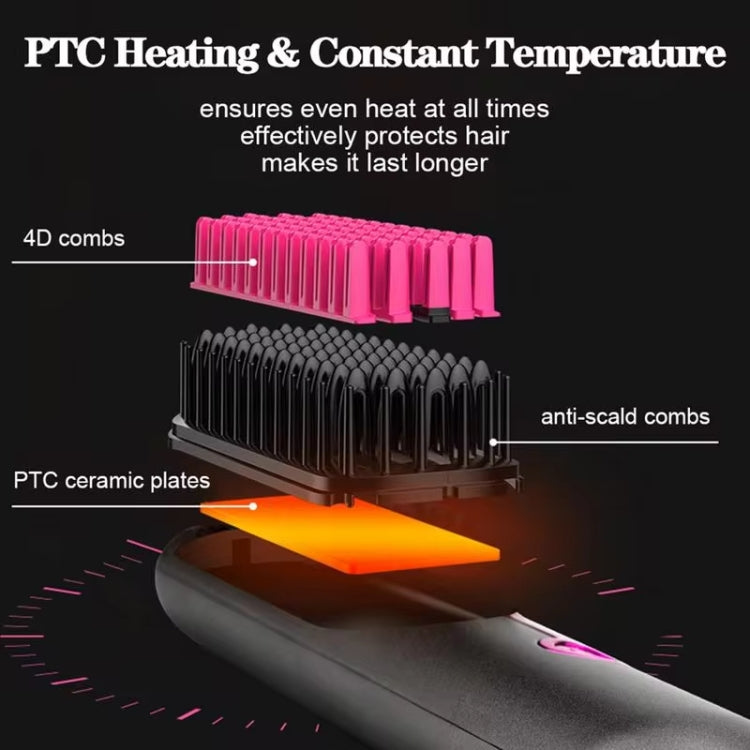Wireless Hair Straightening Comb USB Charging Curling Iron