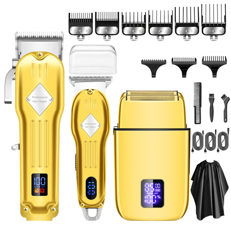 3pcs /Set Men Home Hair Salon High-power Hair Clipper