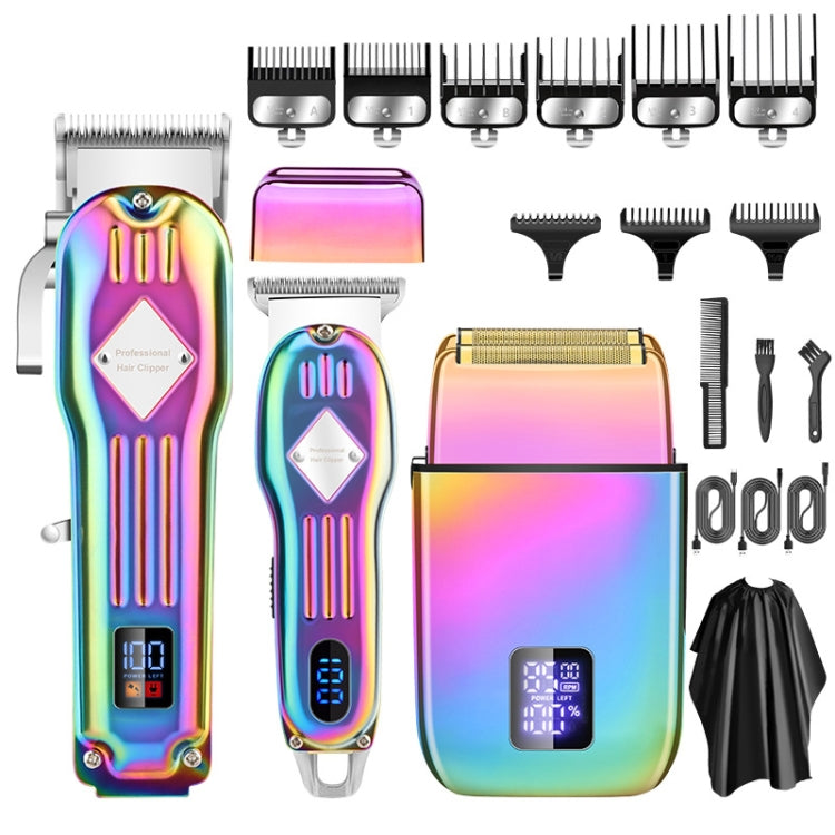 3pcs /Set Men Home Hair Salon High-power Hair Clipper
