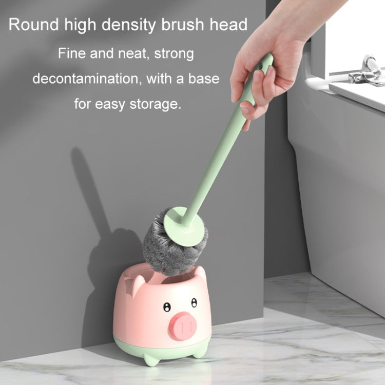 Cute Cartoon Toilet Brush Bathroom Cornerless Wall Mounted With Base Cleaning Brush