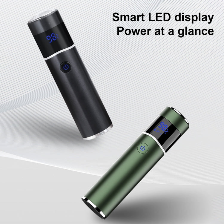 S-1090 IPX7 Waterproof 8D Portable LED Digital Display Round Electric Shaver