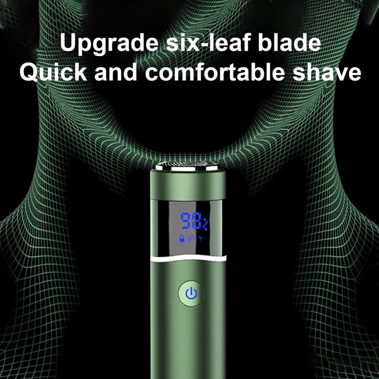 S-1090 IPX7 Waterproof 8D Portable LED Digital Display Round Electric Shaver