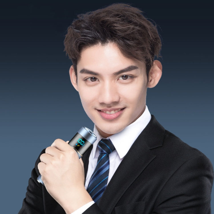 S-1090 IPX7 Waterproof 8D Portable LED Digital Display Round Electric Shaver