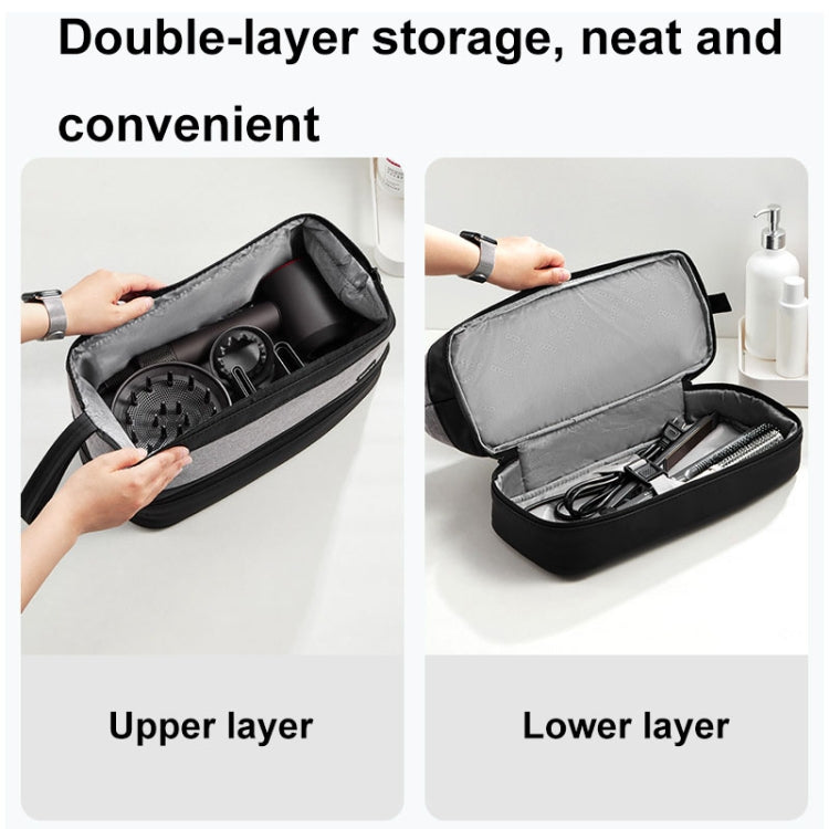 For Dyson Baona BN-DS005 Large-capacity Double-layer Hair Dryer Curling Iron Storage Bag
