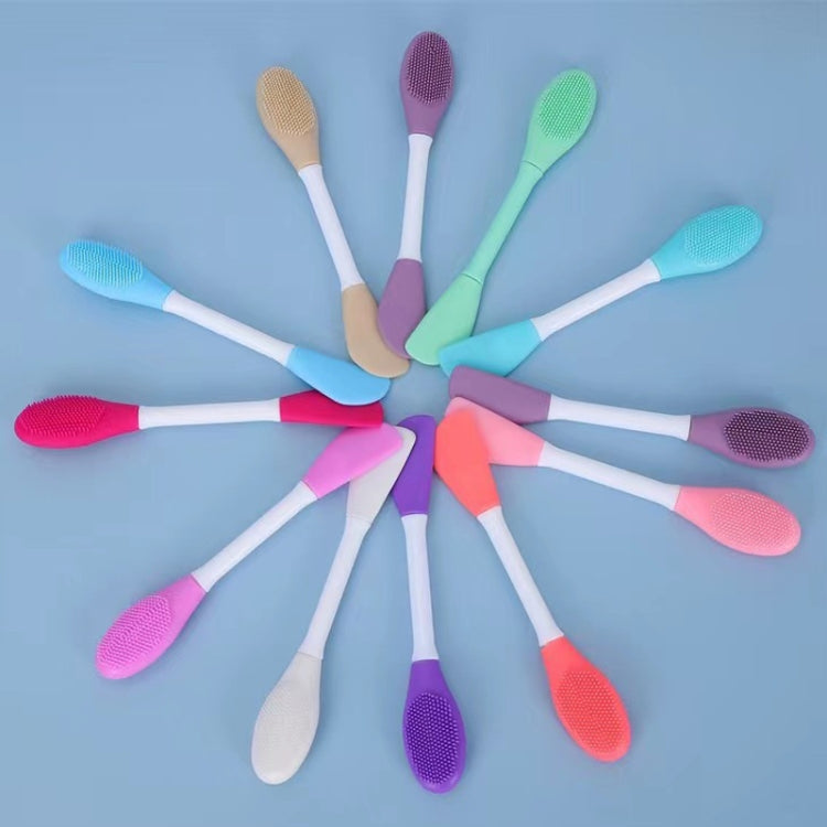 2pcs Dual Head Silicone Face Mask Brush Face Cleansing Massage Brush Mud Mask Applicator