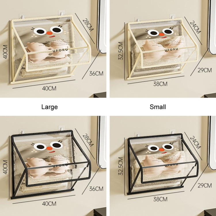 Bathroom Hanging Bag Foldable Transparent With Lid Waterproof Clothes Socks Storage Bag