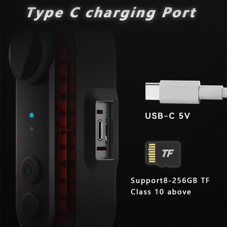 Bike Warning Tail Light 1080P WiFi Camera Recorder Waterproof Bicycle Rear Light for Riding Cycling