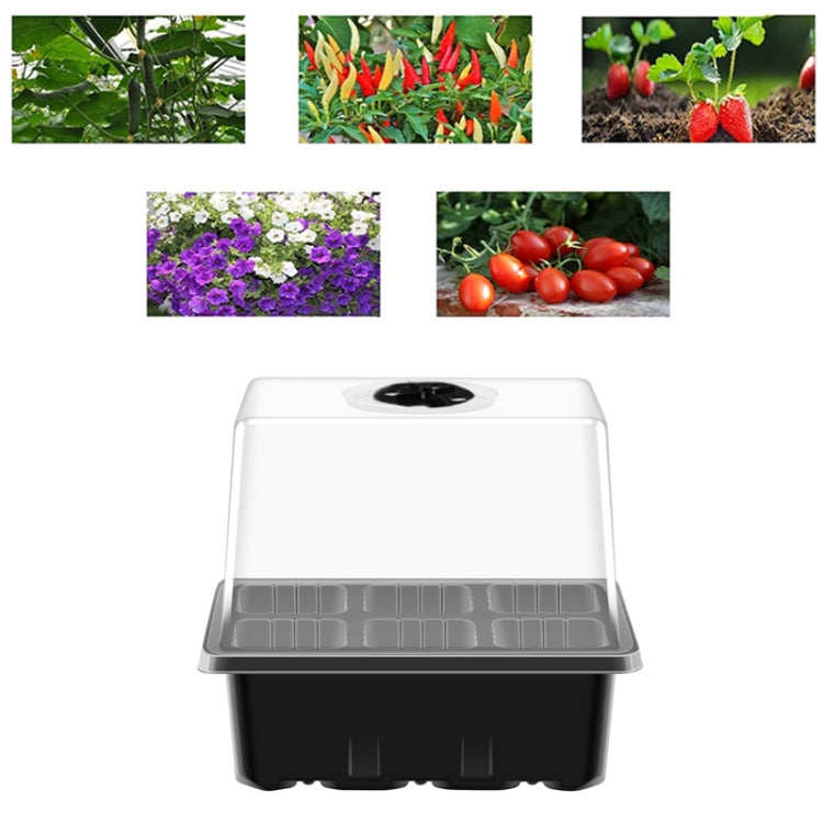 12-Hole Heightened Succulent Vegetable Seedling Pot With Lid