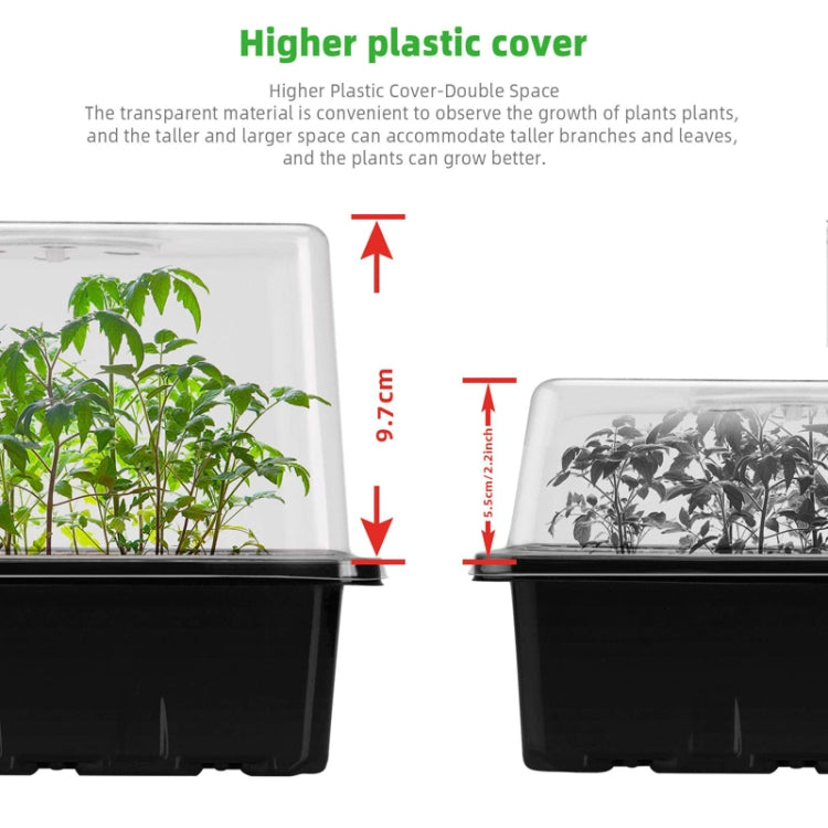 12-Hole Heightened Succulent Vegetable Seedling Pot With Lid