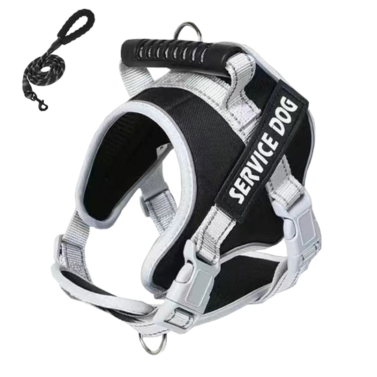 Large Dog Explosion Proof Punch Chest Harness Dog Travelling Leash