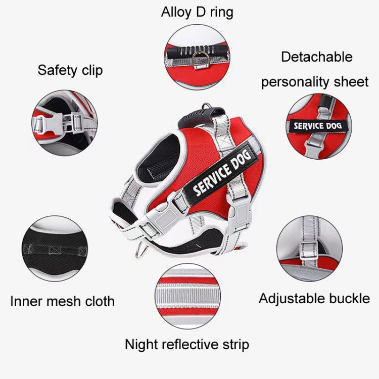 Large Dog Explosion Proof Punch Chest Harness Dog Travelling Leash