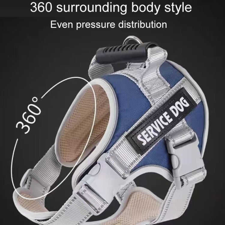 Large Dog Explosion Proof Punch Chest Harness Dog Travelling Leash