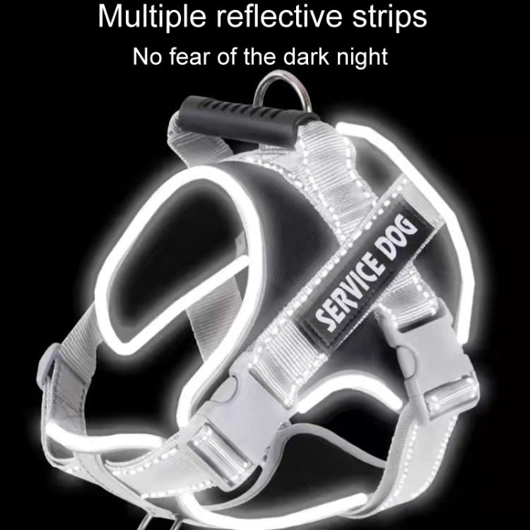 Large Dog Explosion Proof Punch Chest Harness Dog Travelling Leash