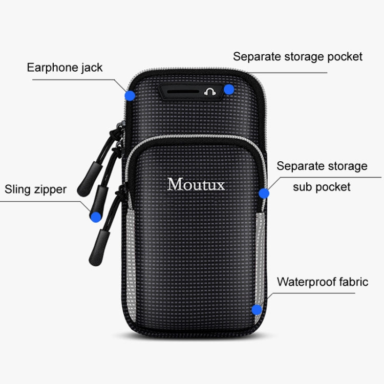 Moutux Outdoor Running Cell Phone Arm Bag Unisex Waterproof Sport Armband