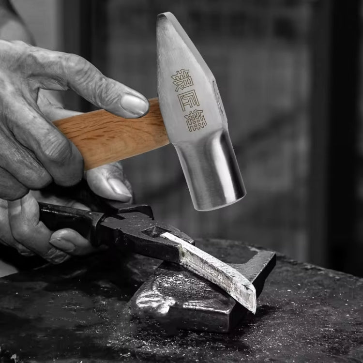 Silversmith Hammer Tool Short Handled Small Hammer Handmade Round Head Duckbill Hammer