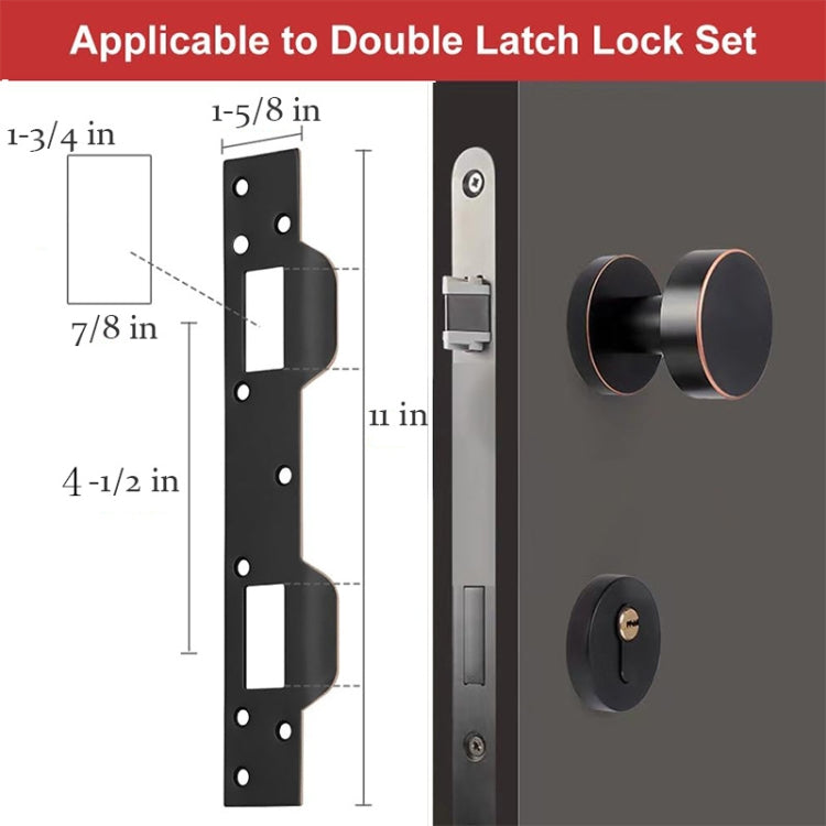 Heavy Duty Metal Latch Plate for Exterior Interior Door Double Hole Reinforcement Striker Plates