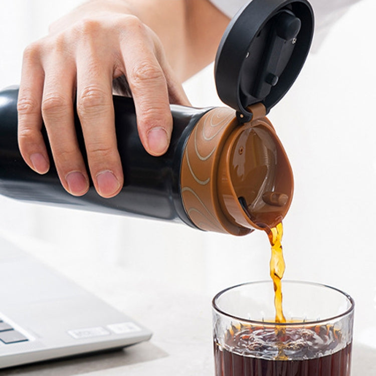 Portable Thermos Tea Brewer Coffee Filter Stainless Steel Carry-On French Press Kettle