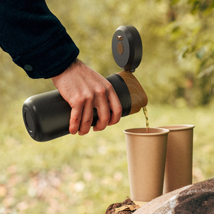 Portable Thermos Tea Brewer Coffee Filter Stainless Steel Carry-On French Press Kettle