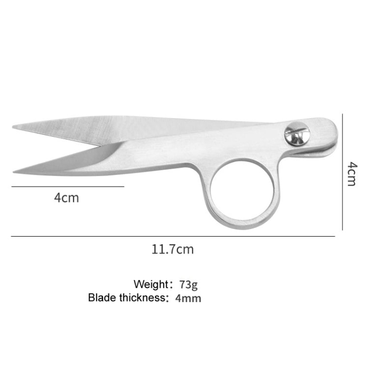 All Steel Thread Scissors Cross Stitch V-Shape Home Tailoring Yarn Scissors Fishing Shears