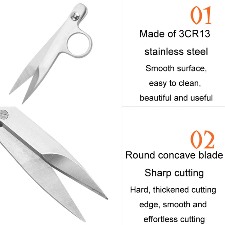 All Steel Thread Scissors Cross Stitch V-Shape Home Tailoring Yarn Scissors Fishing Shears