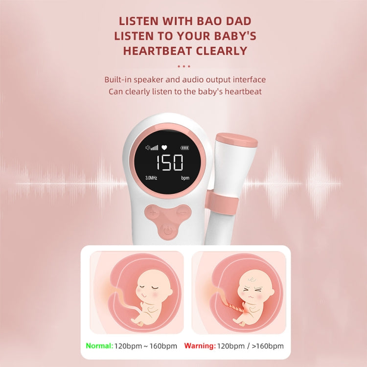T505 IP5 Dustproof And Waterproof Pregnant Women Home Doppler Fetal Heart Rate Monitor