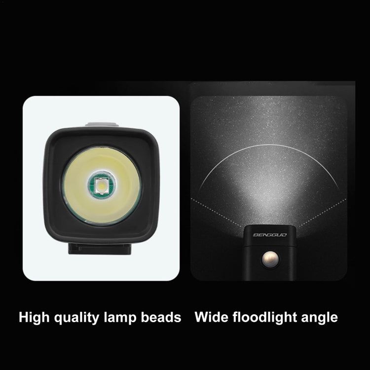BENGGUO Bicycle Front Light Rechargeable Flashlight 3 Lighting Modes
