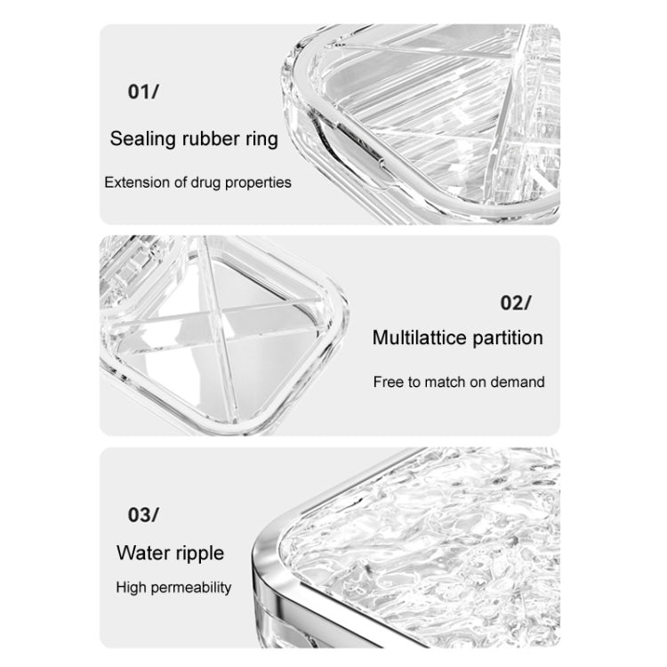 Portable Medicine Dispenser Traveling Carrying Plastic Organizer