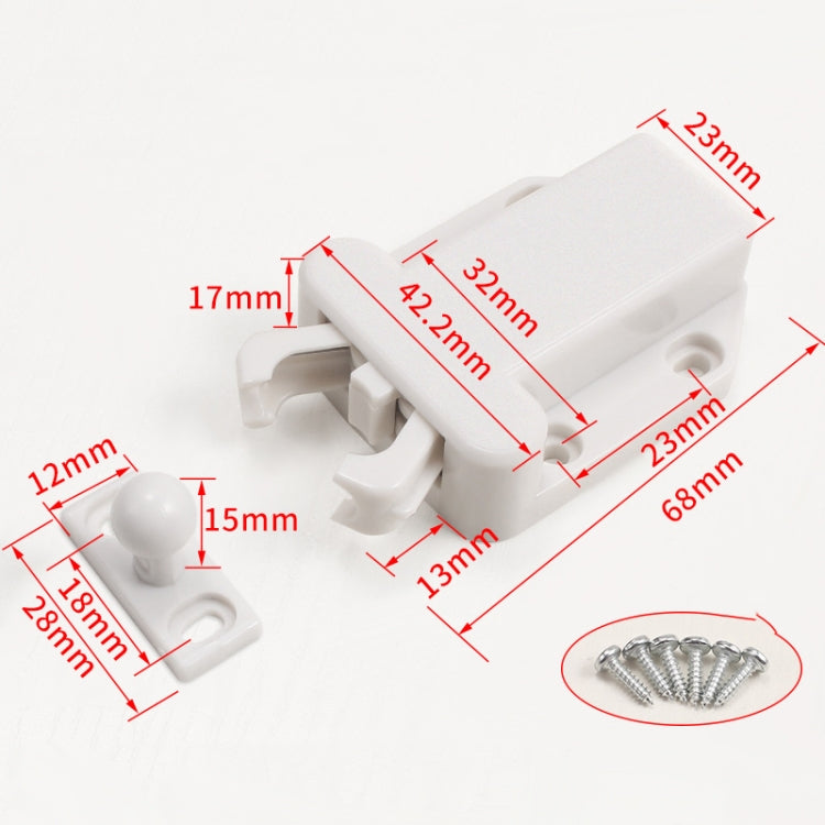 Bouncing Press Type Cabinet Door Catches Self Lock Hidden Drawer Cupboard Door Closer