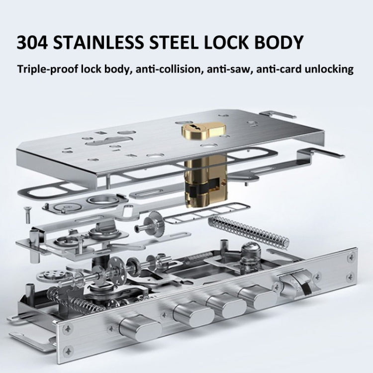 M6 3D Face Recognition Fingerprint Door Lock Support APP Smart IC Card Password Unlock