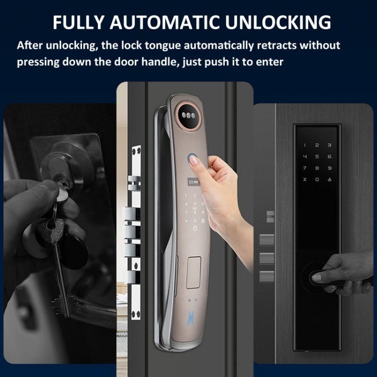 M6 3D Face Recognition Fingerprint Door Lock Support APP Smart IC Card Password Unlock