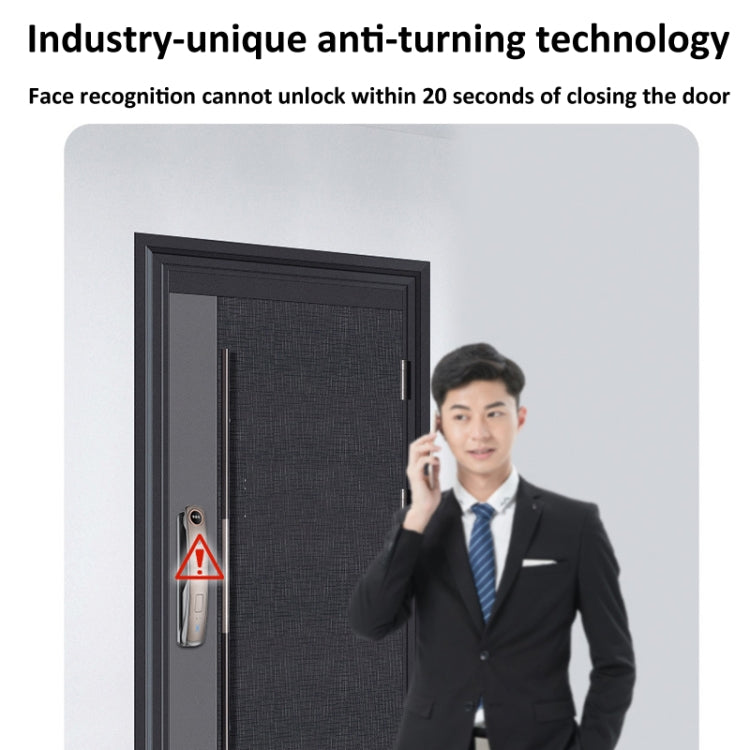 M6 3D Face Recognition Fingerprint Door Lock Support APP Smart IC Card Password Unlock