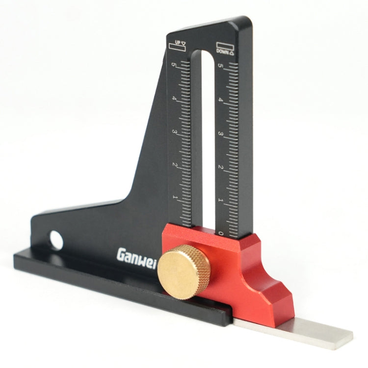 Ganwei Woodworking Height Gauge 0-50mm Aluminum Alloy Adjustable Tablesaw Depth Measuring Tool
