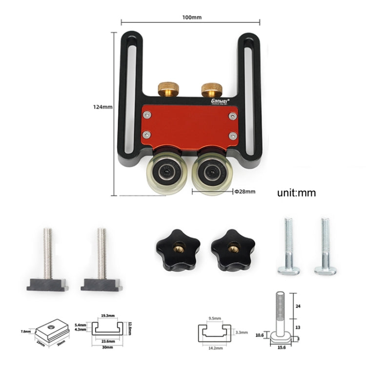 Table Saws Pressing Feeder Roller Guides Feather Loc Board Safety Pushing Auxiliary Tool