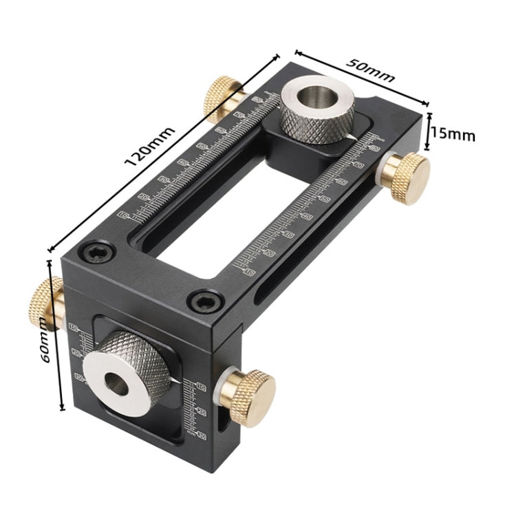 2 In 1 Flat Head Cross Oblique Drill Hole Puncher Locator Doweling Jig Bed Cabinet Screw Punch Locator