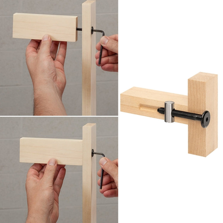 2 In 1 Flat Head Cross Oblique Drill Hole Puncher Locator Doweling Jig Bed Cabinet Screw Punch Locator