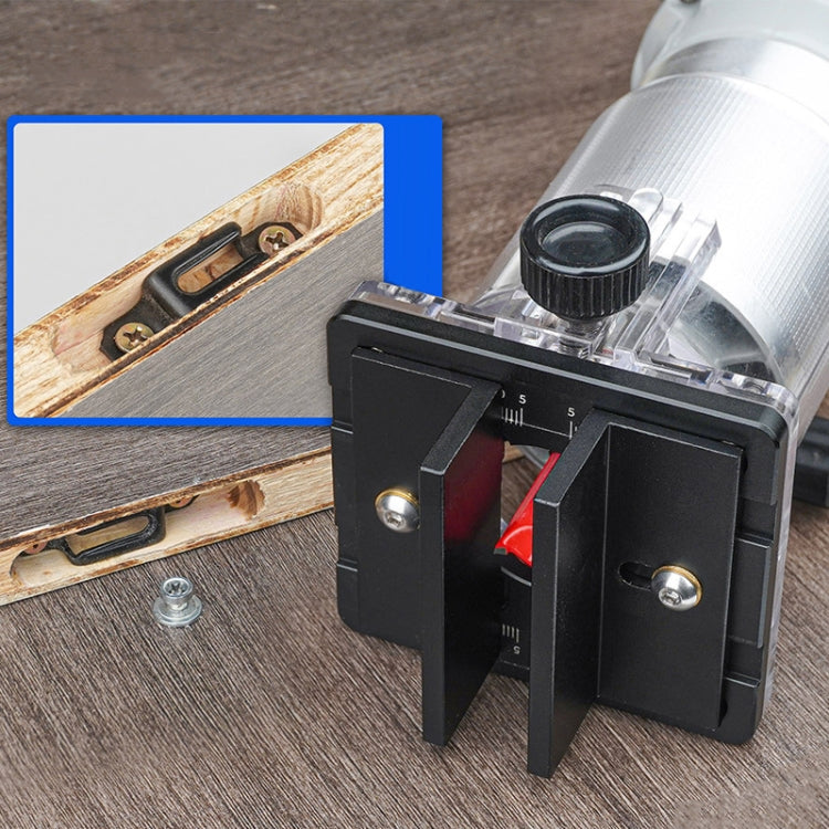 2 In 1 Woodworking Trimming Slotting Bracket Invisible Fasteners Wardrobe Opening Punching Locator