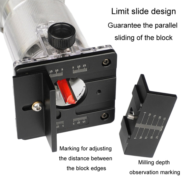 2 In 1 Woodworking Trimming Slotting Bracket Invisible Fasteners Wardrobe Opening Punching Locator