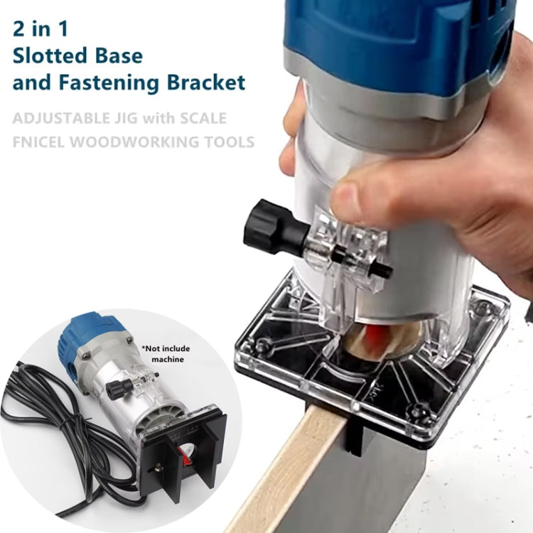 2 In 1 Woodworking Trimming Slotting Bracket Invisible Fasteners Wardrobe Opening Punching Locator